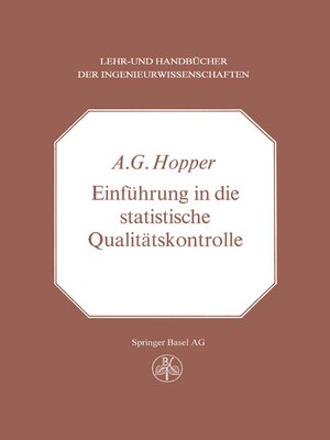 cover image of Einführung in die Statistische Qualitätskontrolle